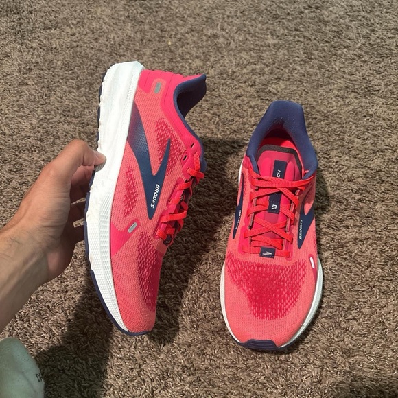 Brooks Women's Coral and Navy Athletic Shoes - Picture 1 of 6